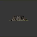 Natural Wooden Stump With Textured Surface And Stone Ground Surrounded By Green Moss